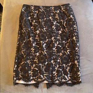 Black lace skirt